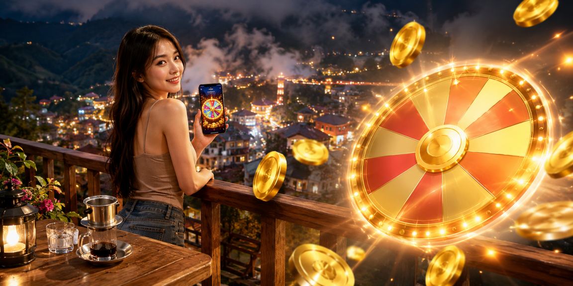 Không khí giải trí buổi tối tại Sa Pa với màn hình hiển thị game trực tiếp